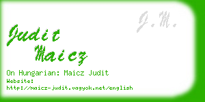 judit maicz business card